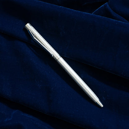 Sterling Silver Luxury Pen – Textured Design