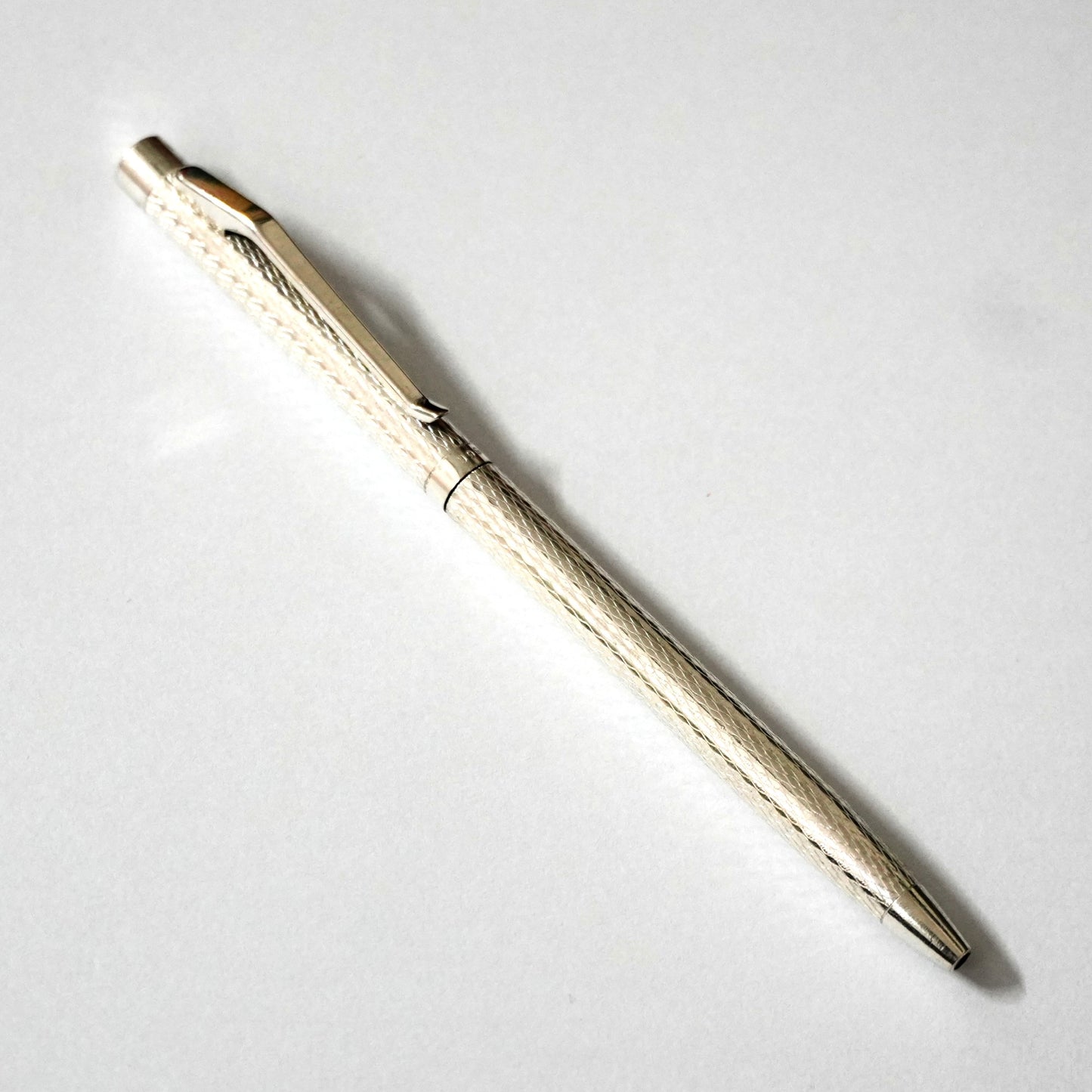 Sterling Silver Luxury Pen – Textured Design