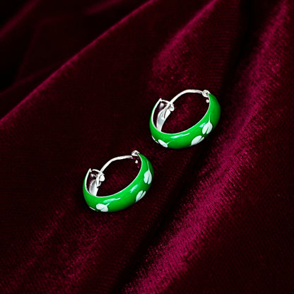 Mint Heart Hoop Earrings – Kids Collection