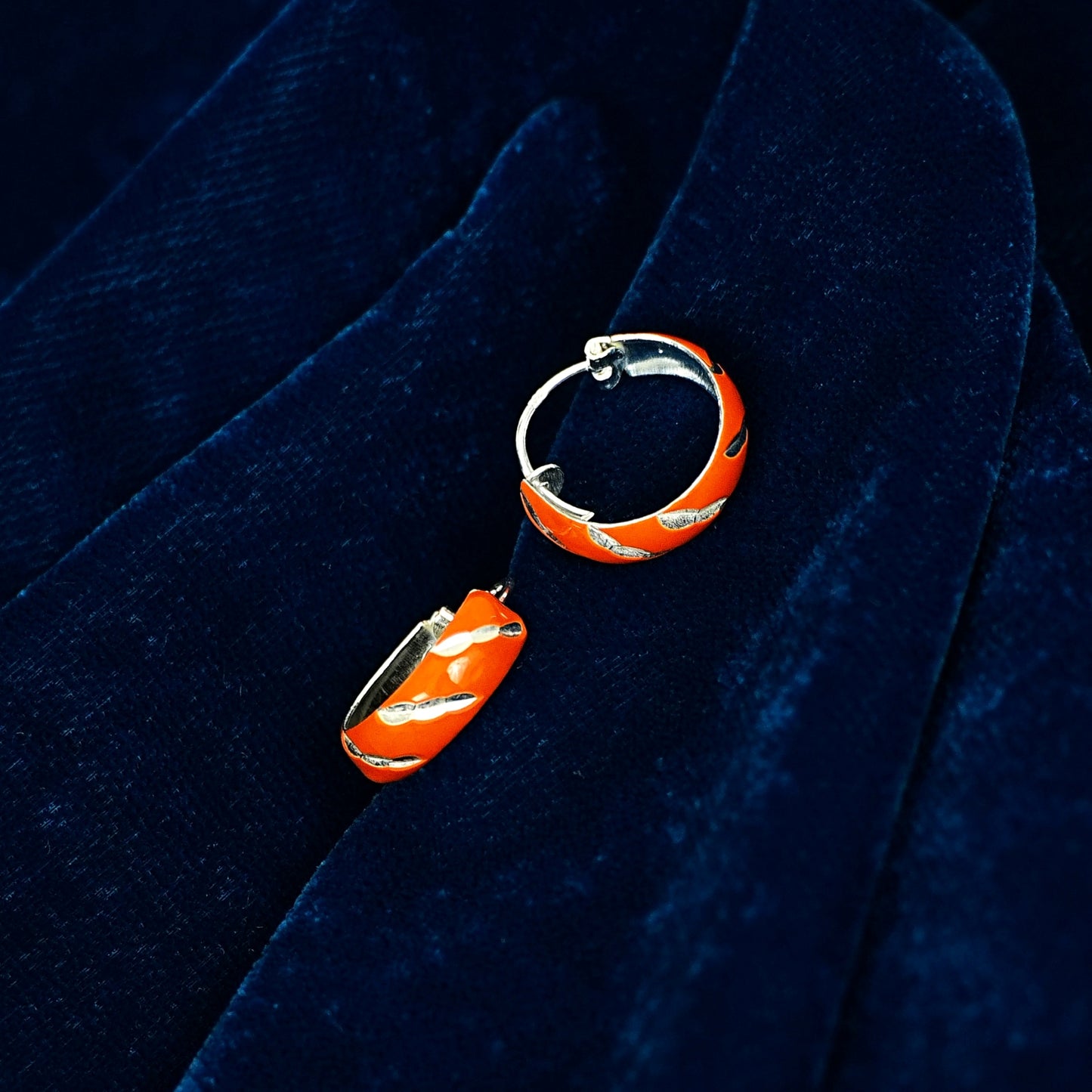 Sunburst Orange Hoop Earrings – Kids Collection