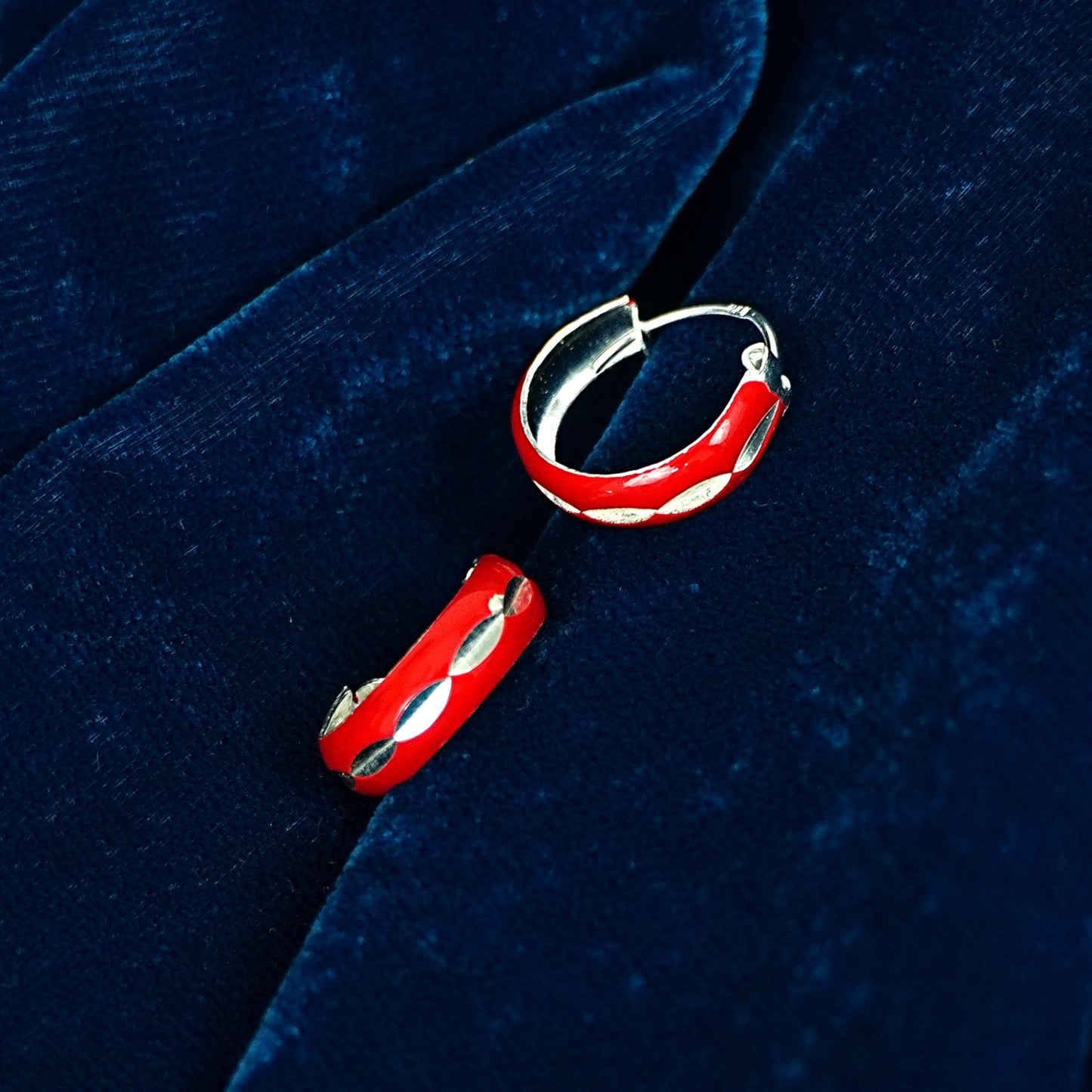 Crimson Glow Hoop Earrings – Kids Collection
