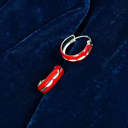 Crimson Glow Hoop Earrings – Kids Collection