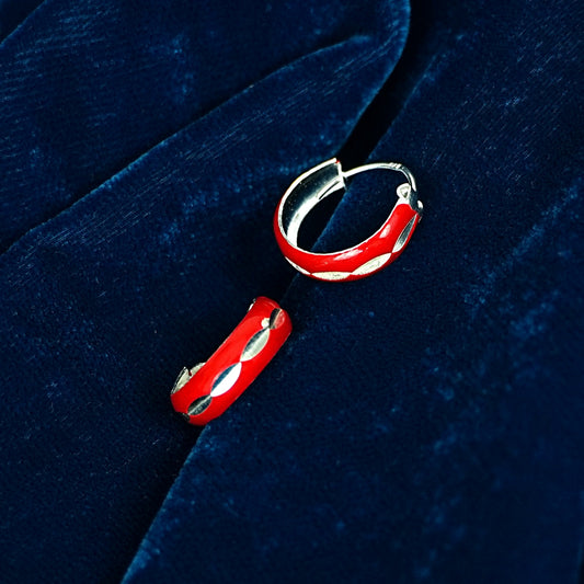 Crimson Glow Hoop Earrings – Kids Collection