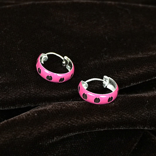 Sweetheart Pink Hoop Earrings – Kids Collection