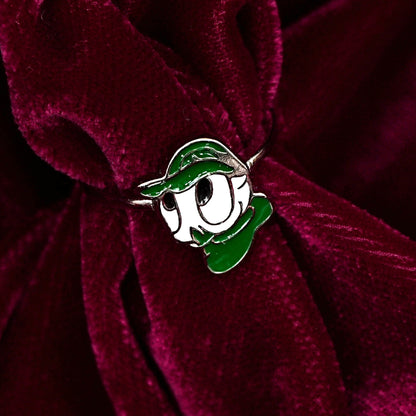 Green Cap Cartoon Ring – Kids Collection