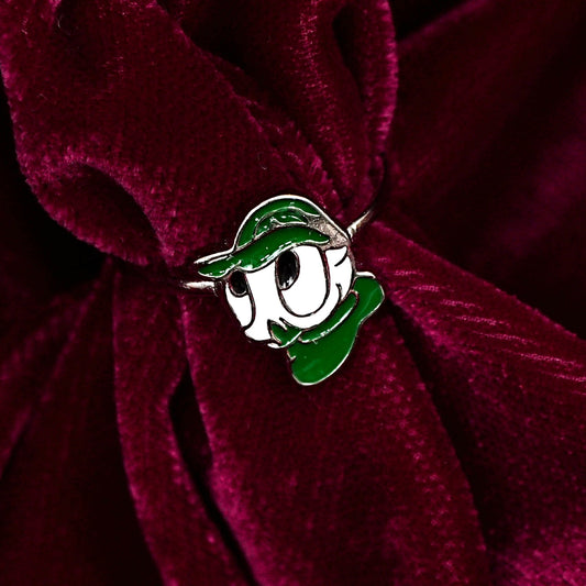 Green Cap Cartoon Ring – Kids Collection