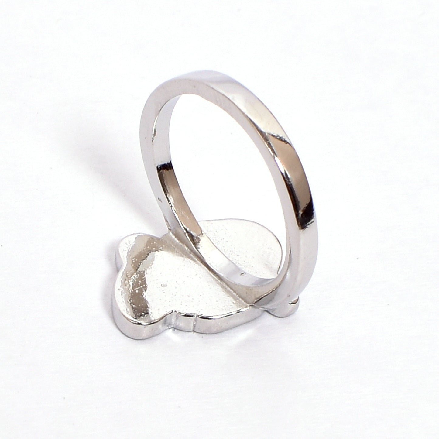 Kids Silver Ring – Yellow Duck Charm Design (Size 3)