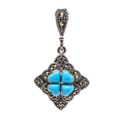 💙 Turquoise Heart Pendant Set with Ring