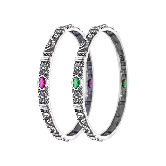 💫 Sterling Silver Gemstone Bangles