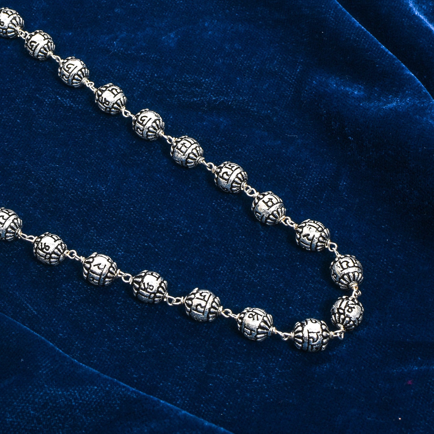 Jai Shree Ram” Scripted Bead Mala (28 inch)