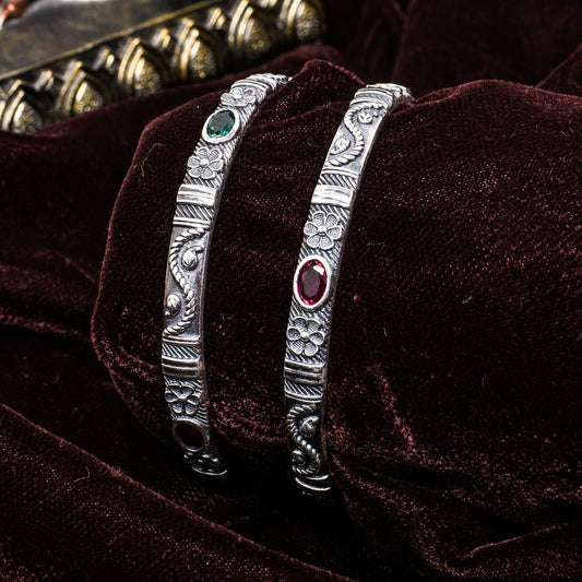 💫 Sterling Silver Gemstone Bangles
