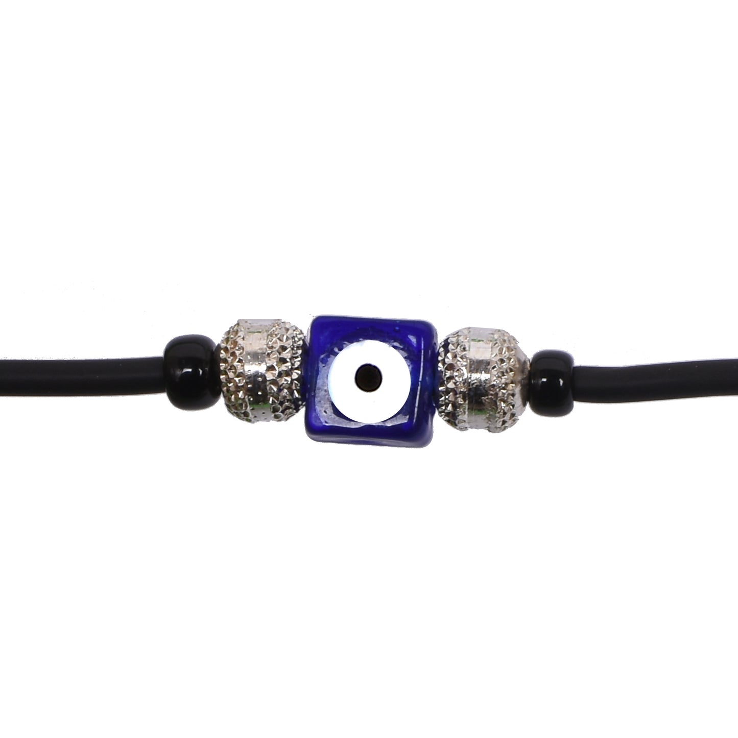 Women’s Silver Evil Eye Bracelet – Protective Charm Design (Size 5.5 inch)