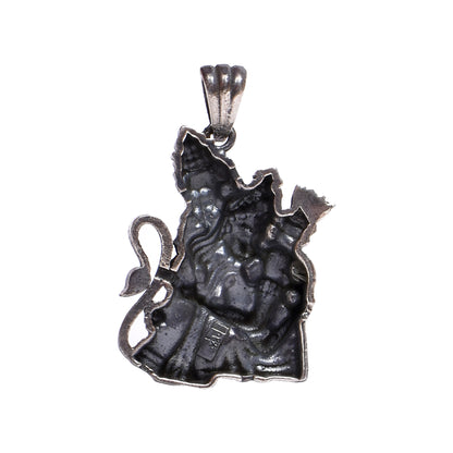 Hanuman-Rama Embrace Pendant – Antique Finish (4.5 cm)