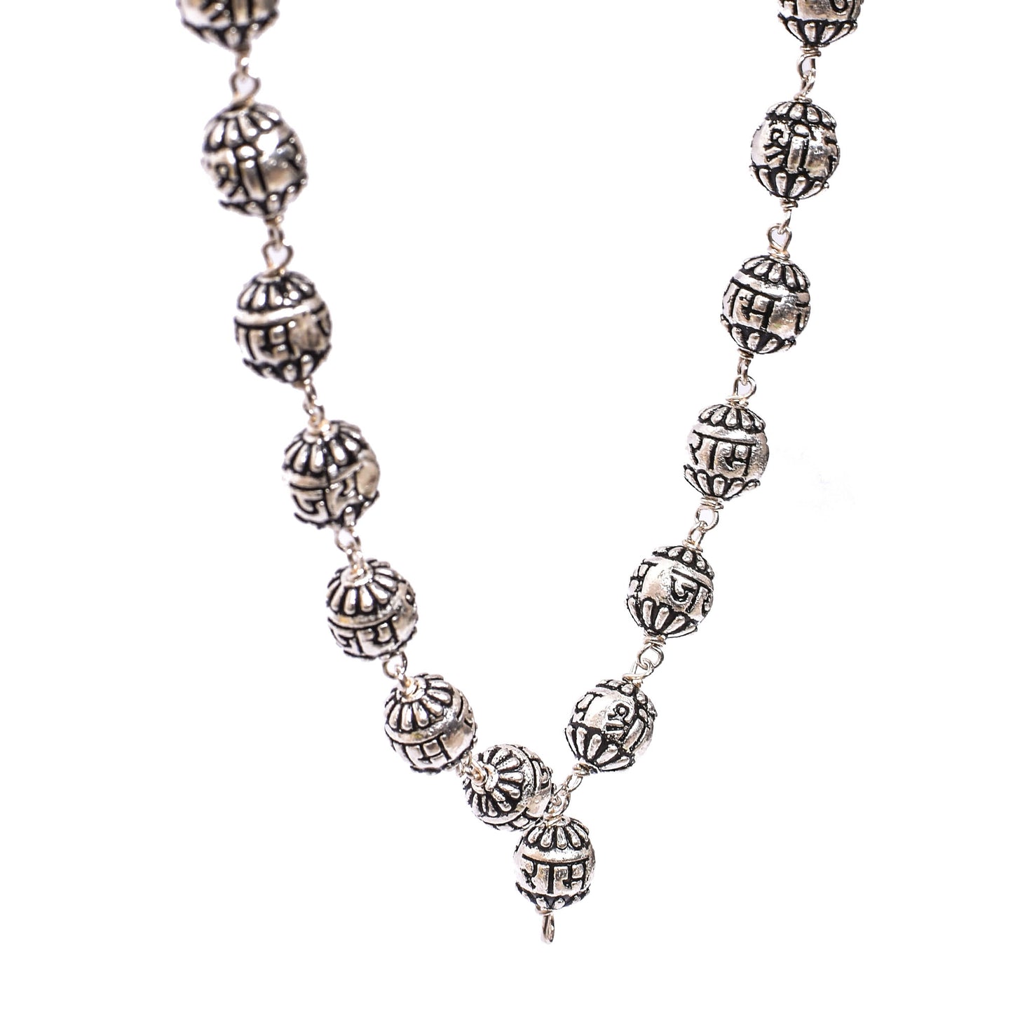 Jai Shree Ram” Scripted Bead Mala (28 inch)