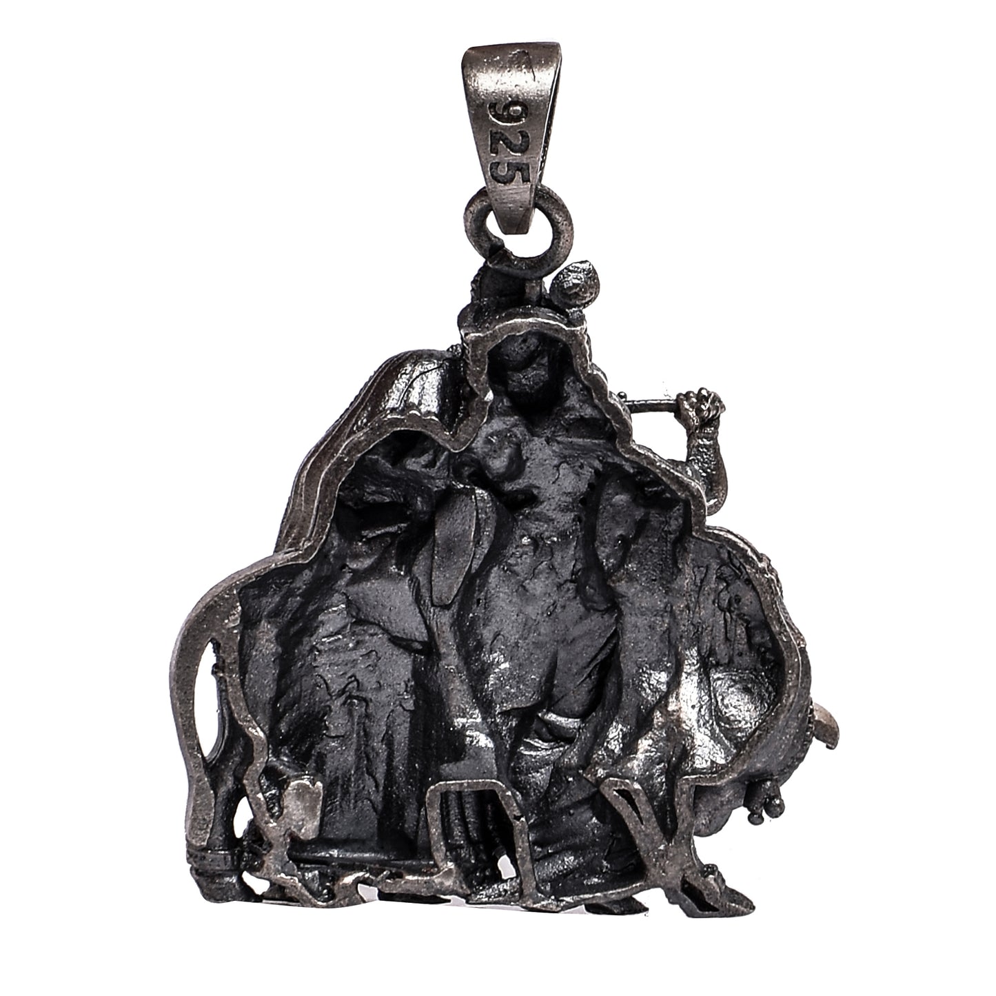 Krishna-Radha Pendant – Antique Finish (3.5 cm)
