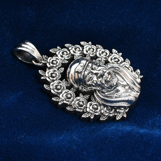 Ornate Divine Pendant – Antique Finish (4.5 cm)