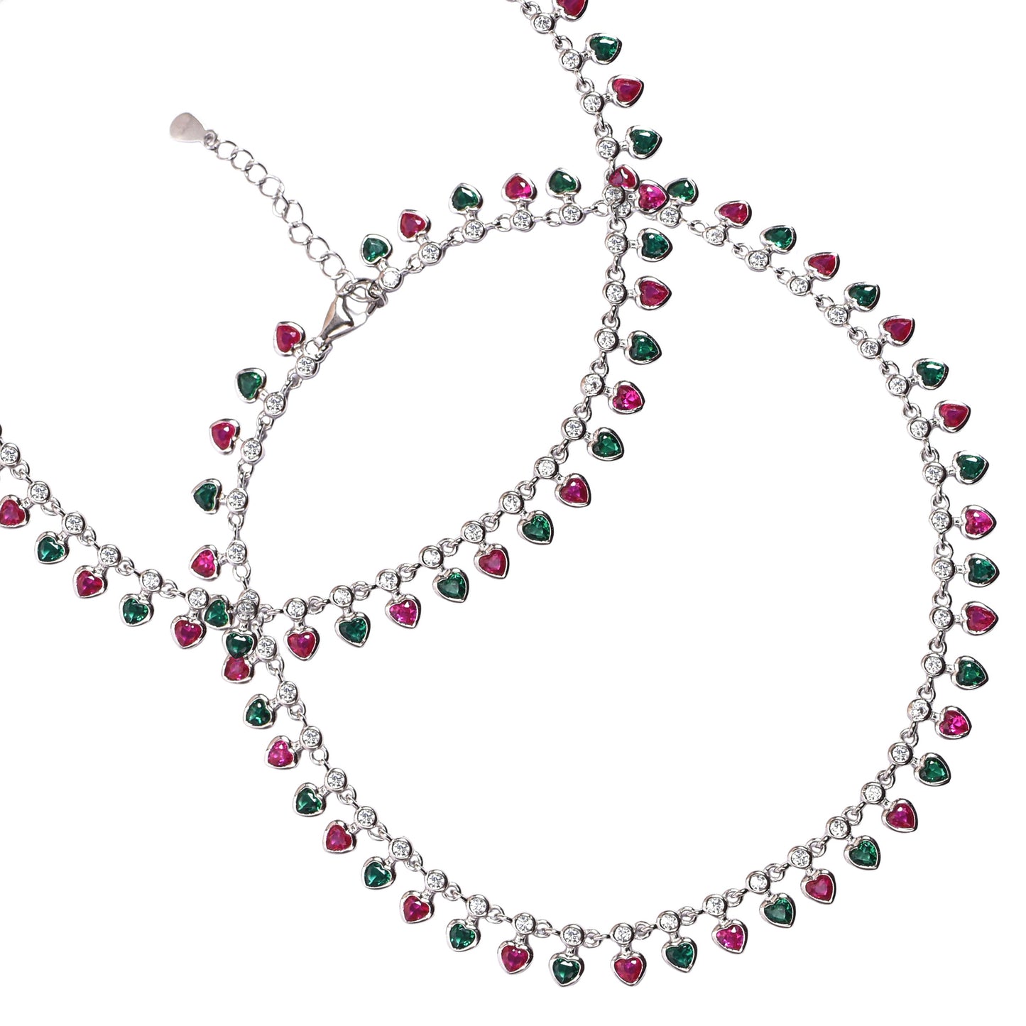 💖 Heart Gemstone Anklet