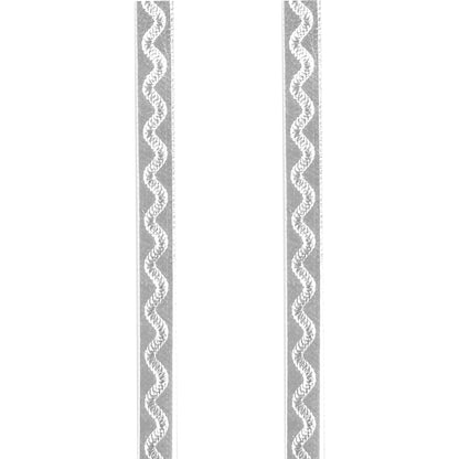 Women’s Silver Chain Necklace – Wavy Ribbon Design (Size 20 inch)