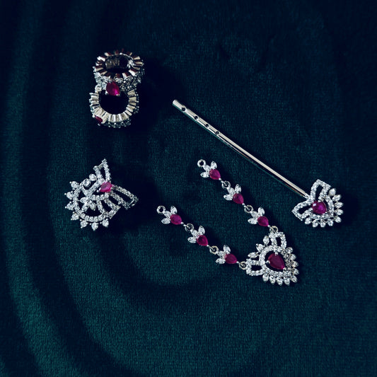 Sterling Silver Krishna Accessories Set – Bansuri, Mala, Mukut & Kade