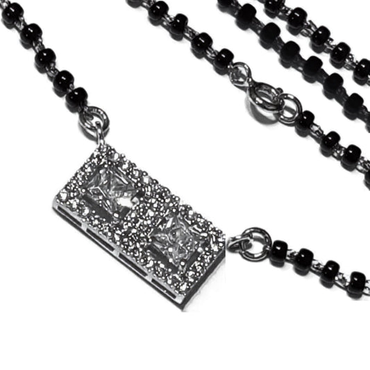 Sterling Silver CZ Mangalsutra Necklace
