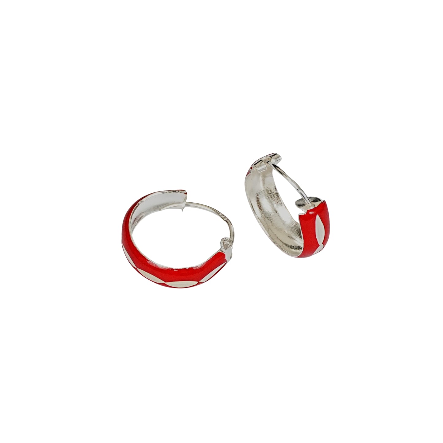 Crimson Glow Hoop Earrings – Kids Collection