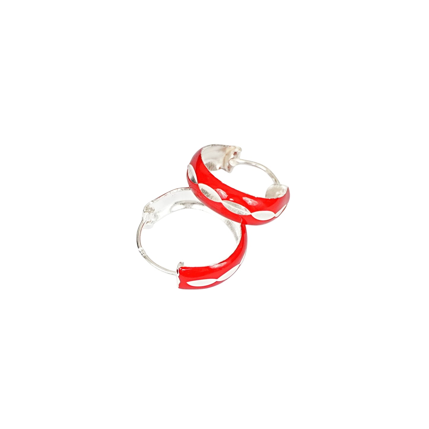 Crimson Glow Hoop Earrings – Kids Collection