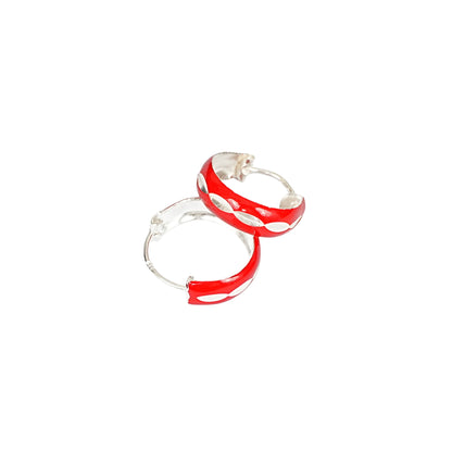Crimson Glow Hoop Earrings – Kids Collection