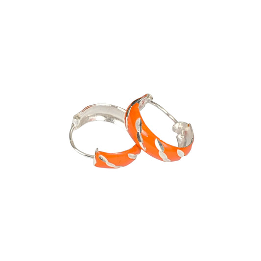 Sunburst Orange Hoop Earrings – Kids Collection