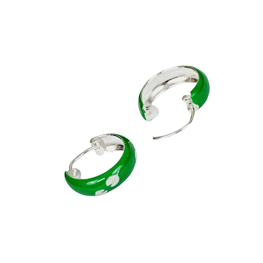 Mint Heart Hoop Earrings – Kids Collection