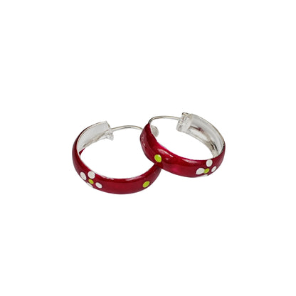 Cherry Blossom Dot Hoop Earrings – Kids Collection