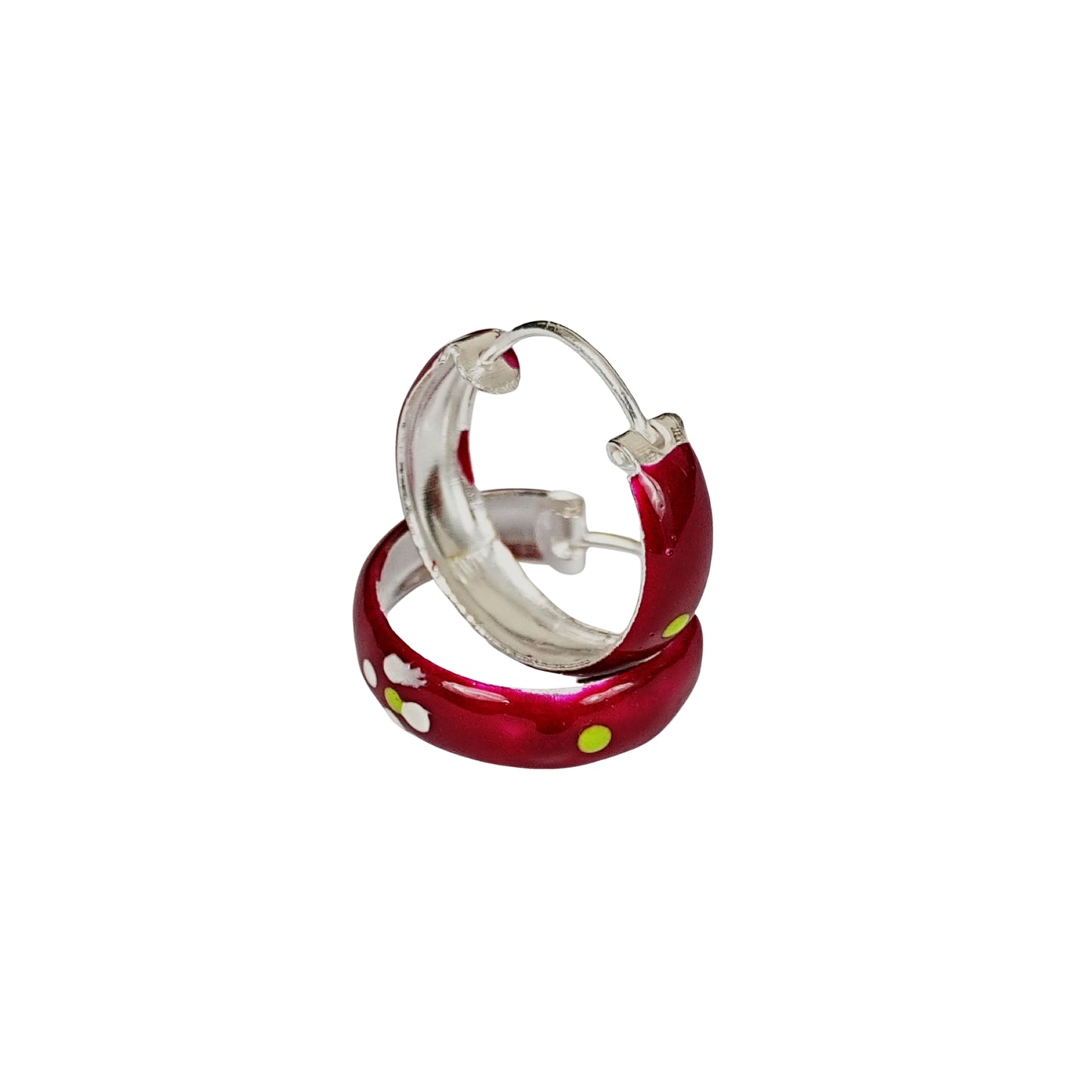 Cherry Blossom Dot Hoop Earrings – Kids Collection