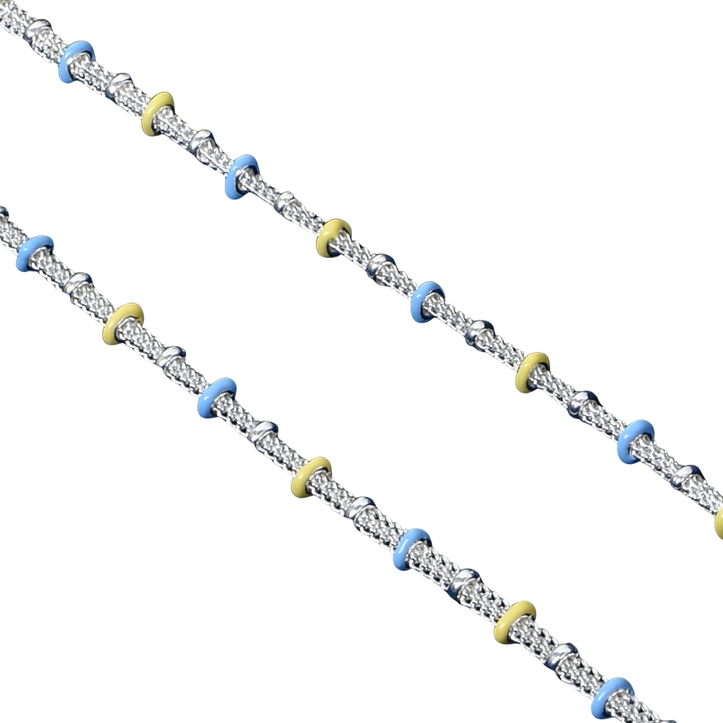 🌟 Kids Silver Anklet with Color Rings