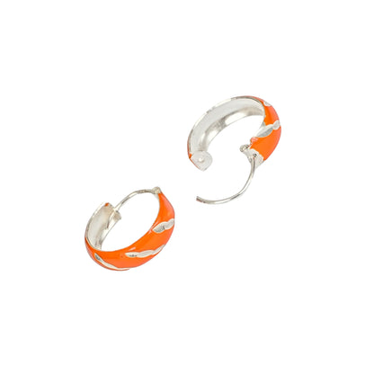Sunburst Orange Hoop Earrings – Kids Collection