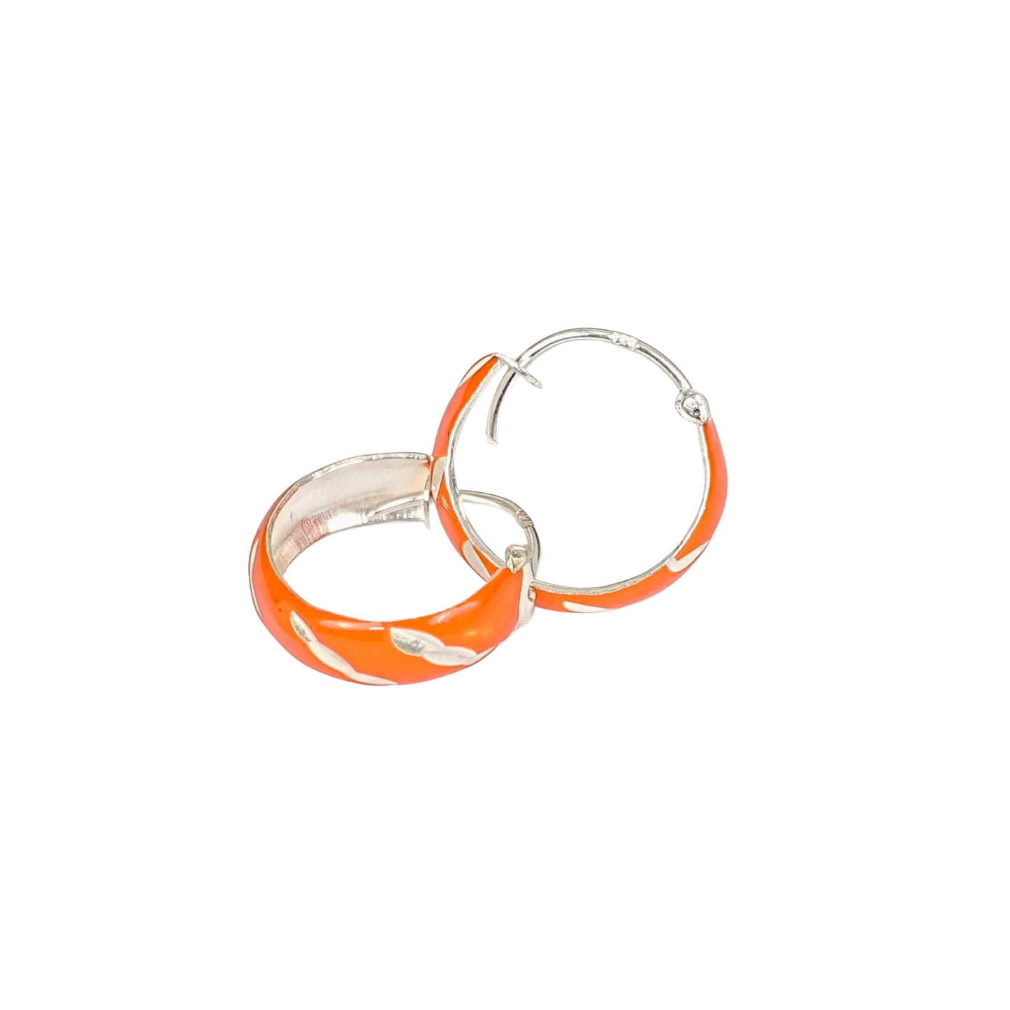 Sunburst Orange Hoop Earrings – Kids Collection