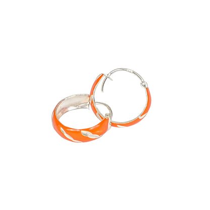 Sunburst Orange Hoop Earrings – Kids Collection