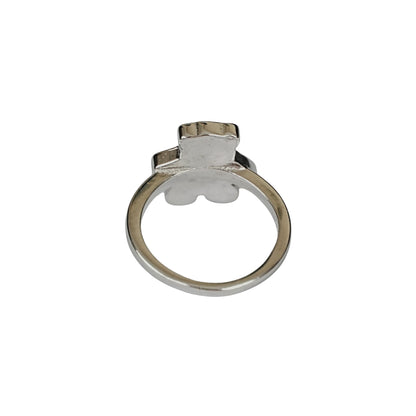 Pink Teddy Cartoon Ring – Kids Collection