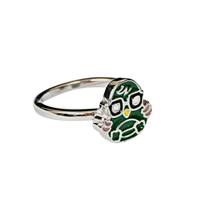 Quirky Green Bird Cartoon Ring – Kids Collection
